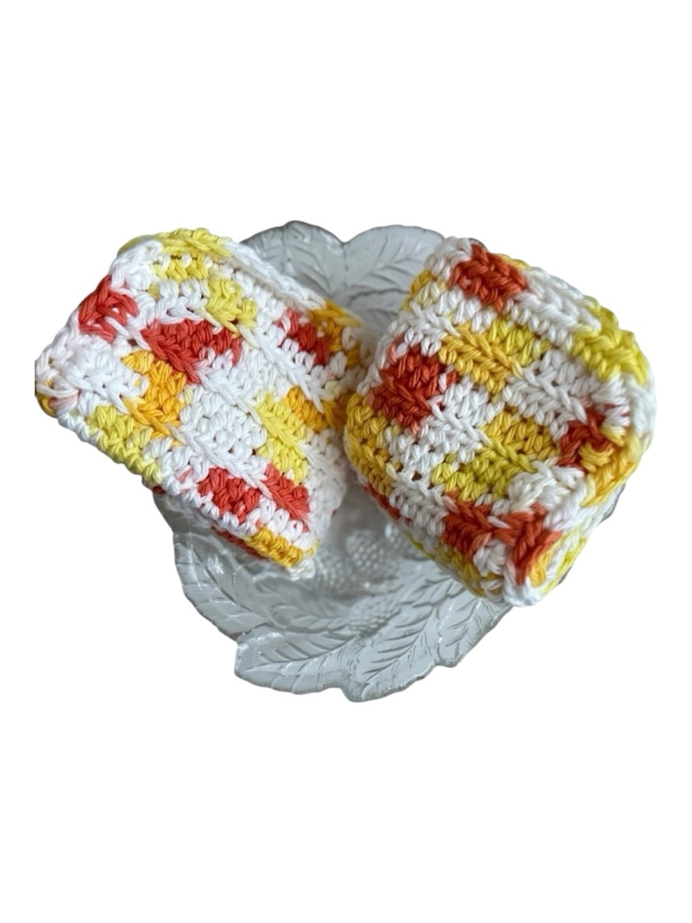 Hand Crafted Colorful All Purpose Wash or Dish Cloths Crochet 100% Cotton